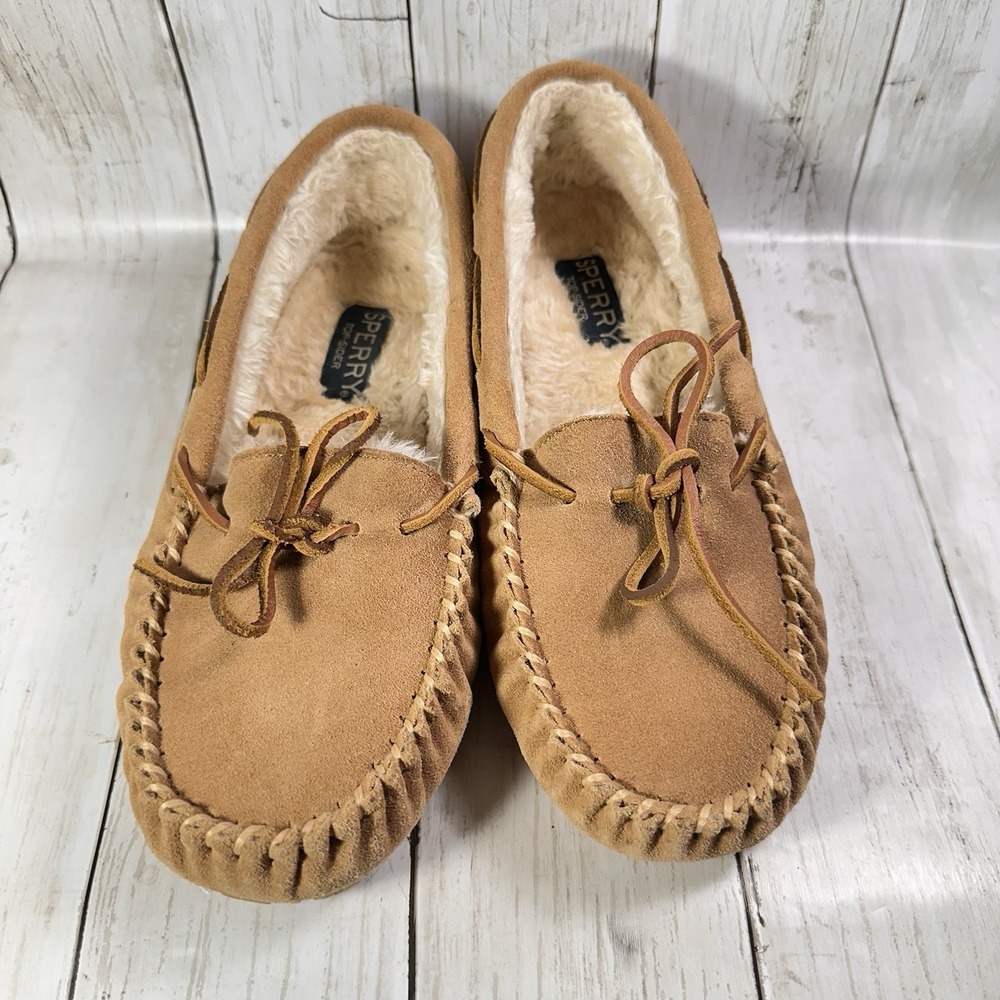 Sperry Top Sider Top Sider Women's Slippers Size 10 Bree‎ Joy Tan Brown